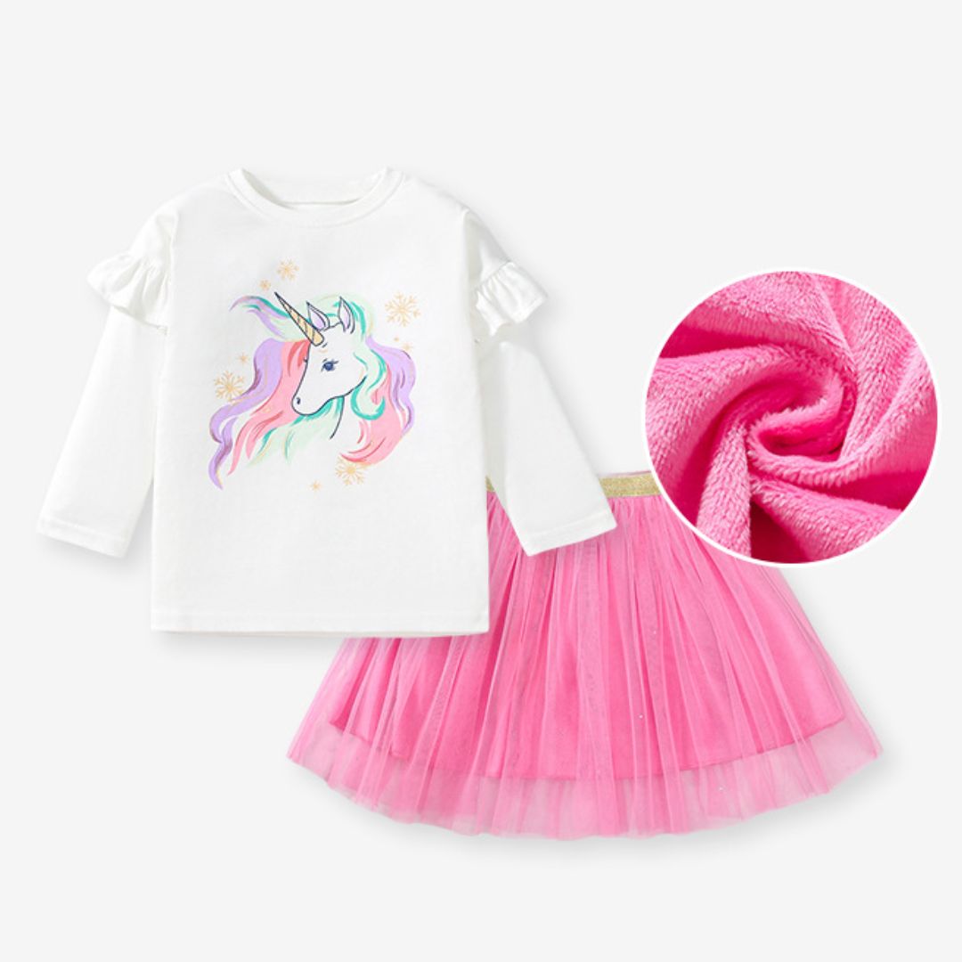 Outfit Set Longsleeve und Tüllrock 'Einhorn'
