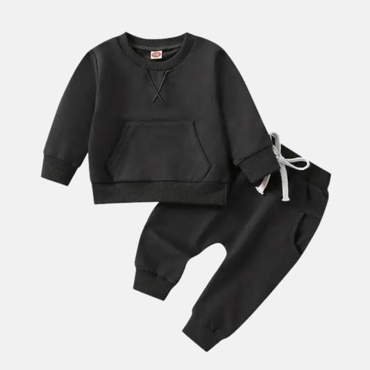 2 teiliges Outfit-Set Sweathirt und Hose schwarz