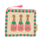 Perlen-Etui 'Champagne' light pink/grün/gold