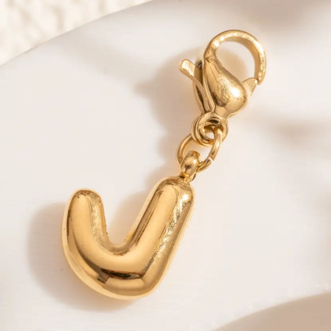 Personalisierbare Anhänger Buchstaben gold