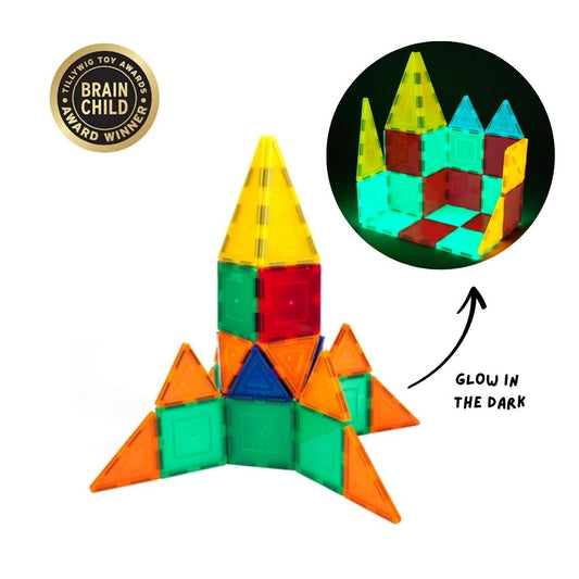 Magnetbausteine 'Glow In The Dark' | 60-teilig