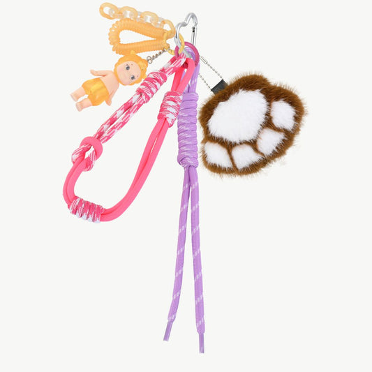 Plüschiger Schlüsselanhänger 'Sony Angel' orange