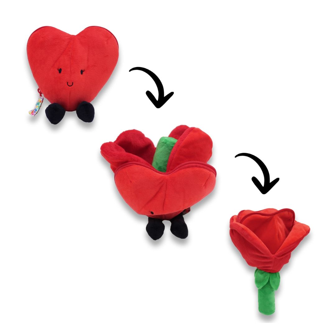 Plüsch Herz & Blume 'I love you'