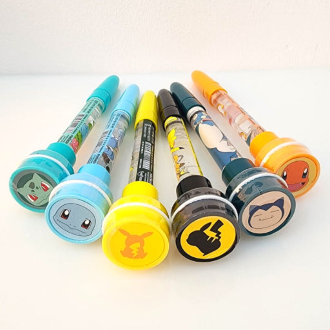 Pokémon Schreiber mit Stempel und Seifenblasenstab