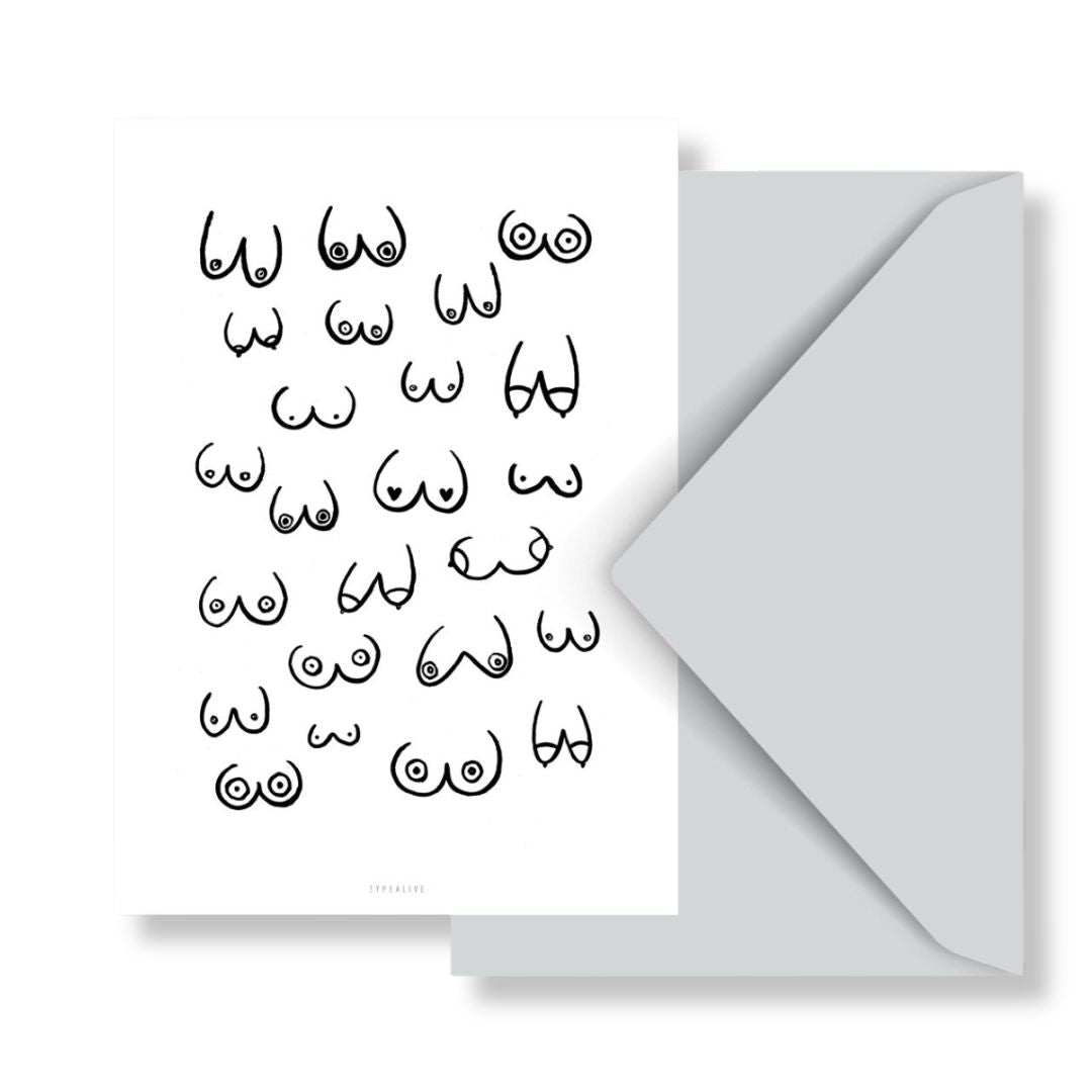 Postkarte 'Busenfreunde'