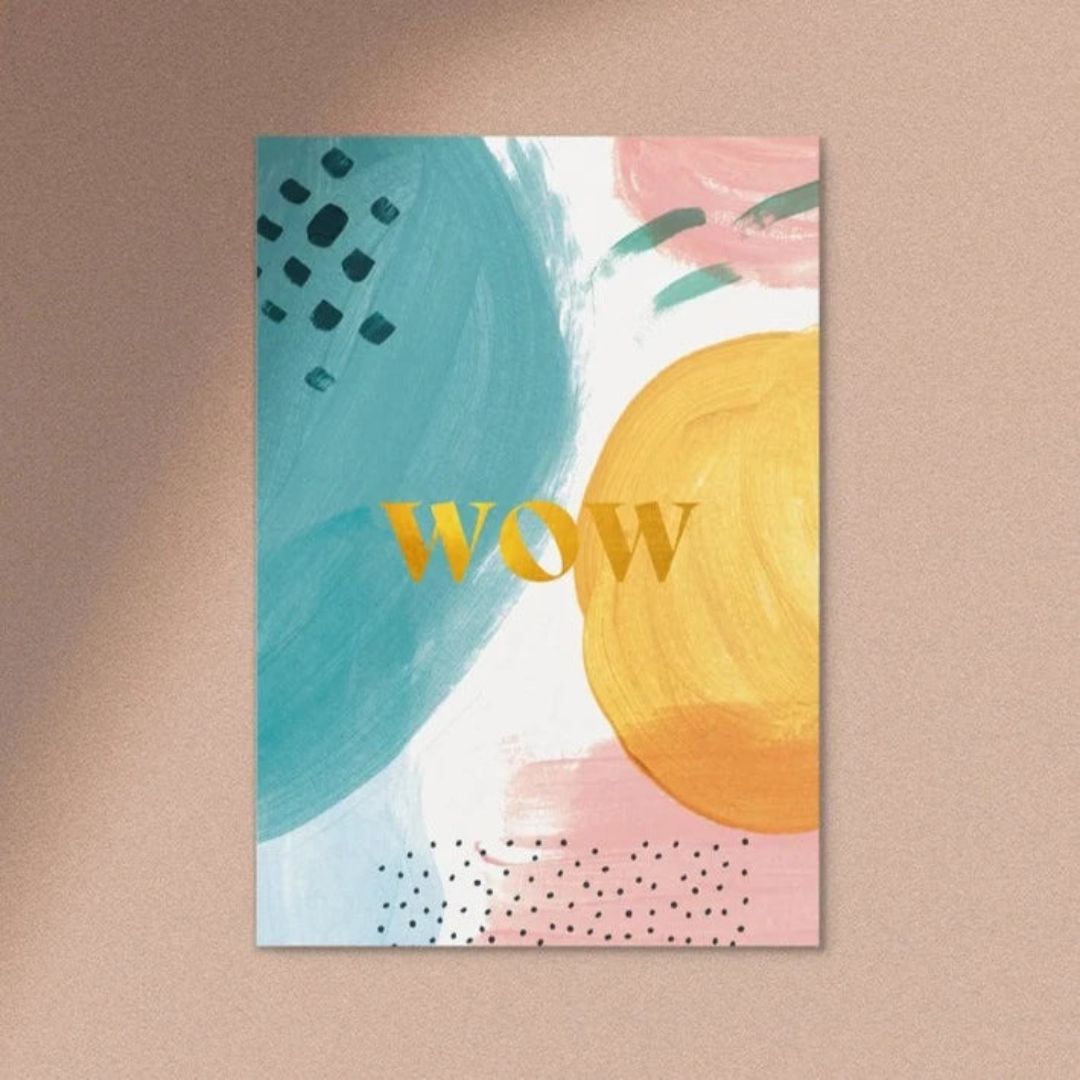 Postkarte 'WOW'