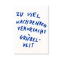 Postkarte 'Grübelkeit'
