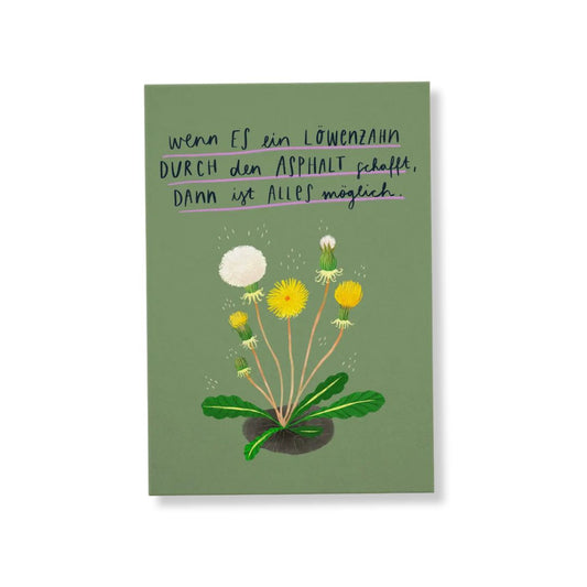 Postkarte 'Löwenzahn'