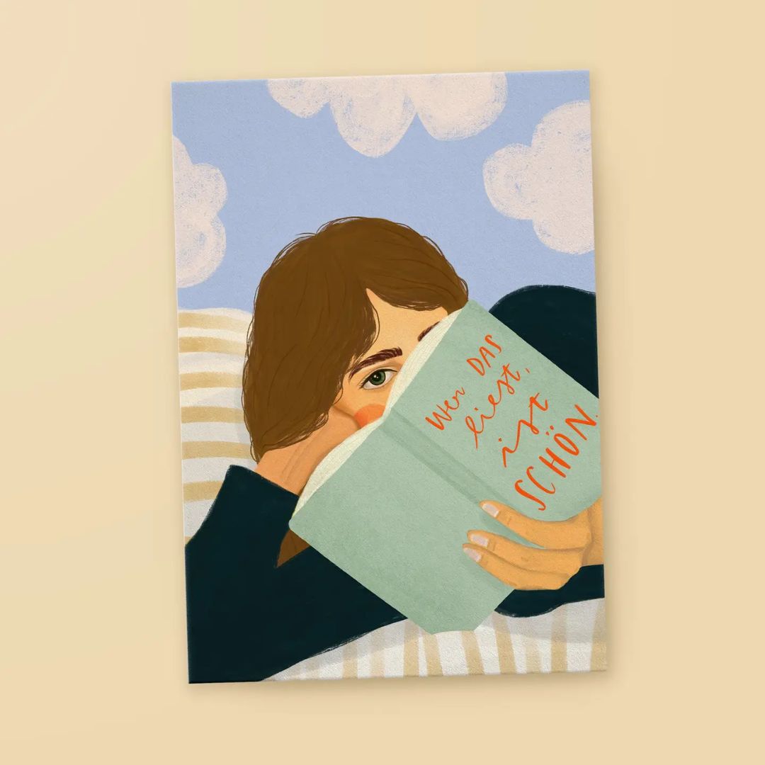 Postkarte 'Wer das liest ist schön'