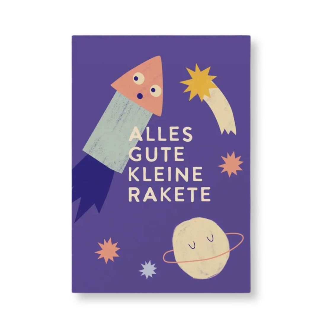 Postkarte 'Alles Gute Kleine Rakete'