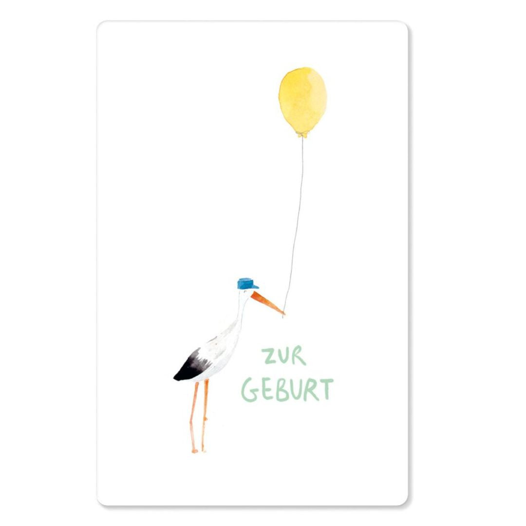 KIND MIND Karte | zur geburt storch