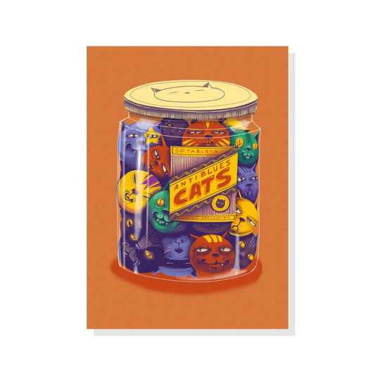 Postkarte A6 'Anti Blues Cats'