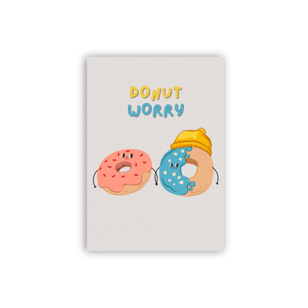 Postkarte 'Donut Worry'