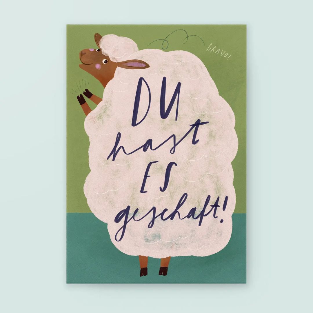 Postkarte 'Du hast es geschaft'