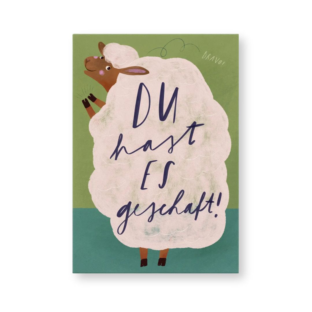 Postkarte 'Du hast es geschaft'