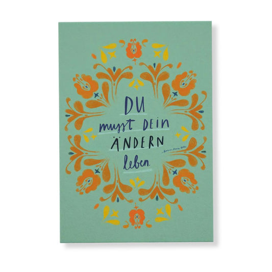 Postkarte 'Dein Ändern leben'