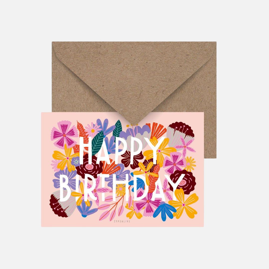 Postkarte Bloomy Birthday