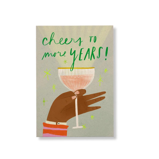 Postkarte 'Cheers to more years'