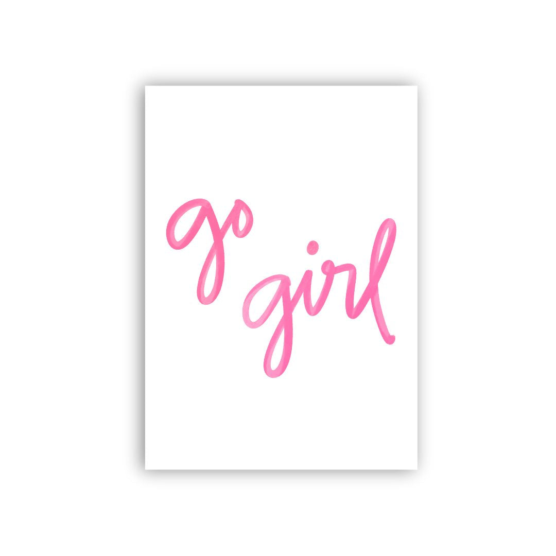 Postkarte 'Go Girl'