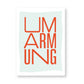 Postkarte mit Neondruck 'UMARMUNG'