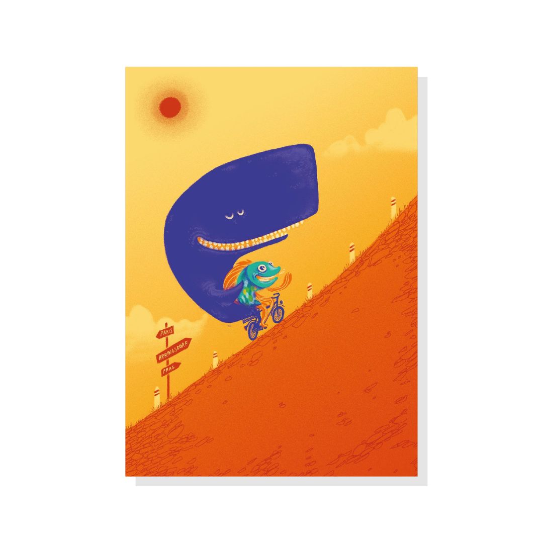 Postkarte A6 'Auf nach Heringsdorf'