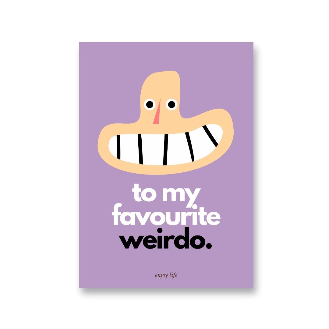 Postkarte 'Weirdo'