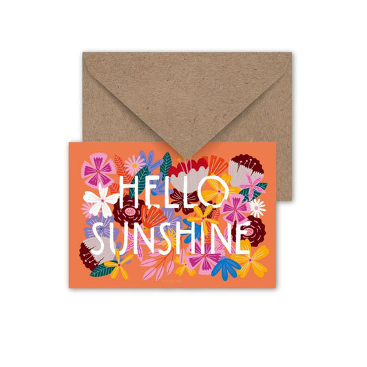 Postkarte Bloomy 'Hello Sunshine'