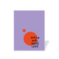 Postkarte 'Mach Mal More Less' lila