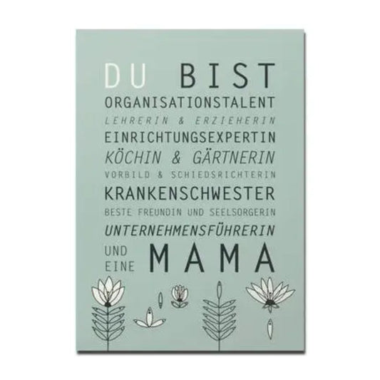 Postkarte "Du BIST MAMA", Grün
