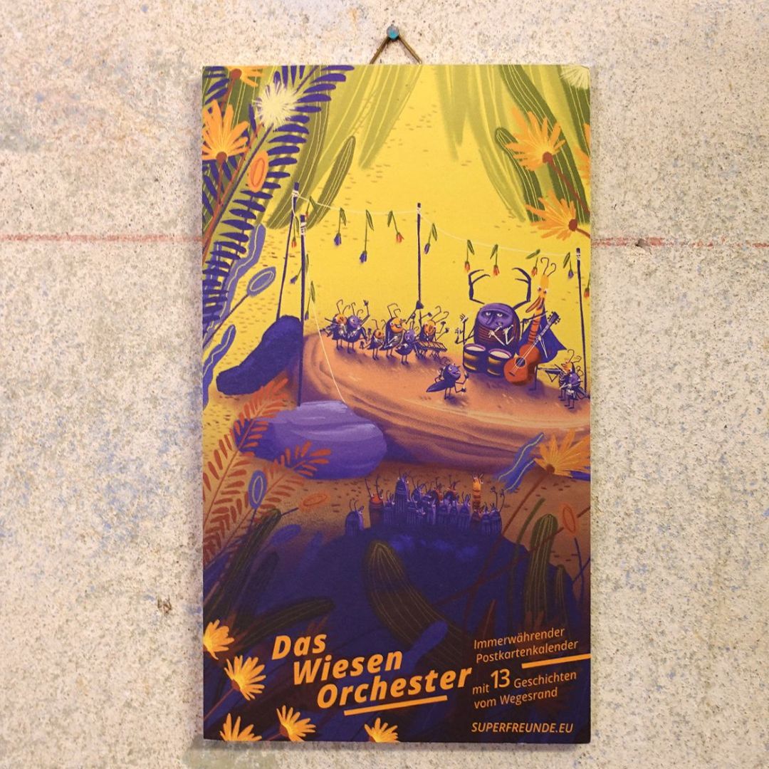 Alle Jahre Superpostkarten-Kalender 'Das Wiesen-Orchester'