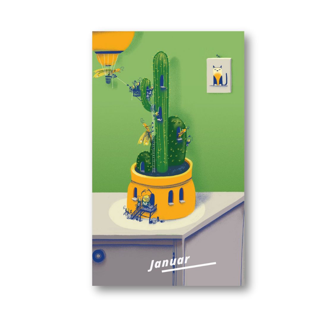 Alle Jahre Superpostkarten-Kalender 'Das Wiesen-Orchester'