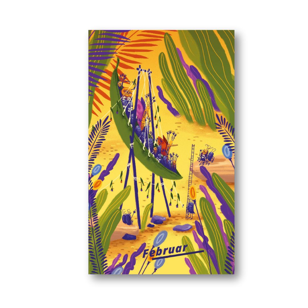 Alle Jahre Superpostkarten-Kalender 'Das Wiesen-Orchester'