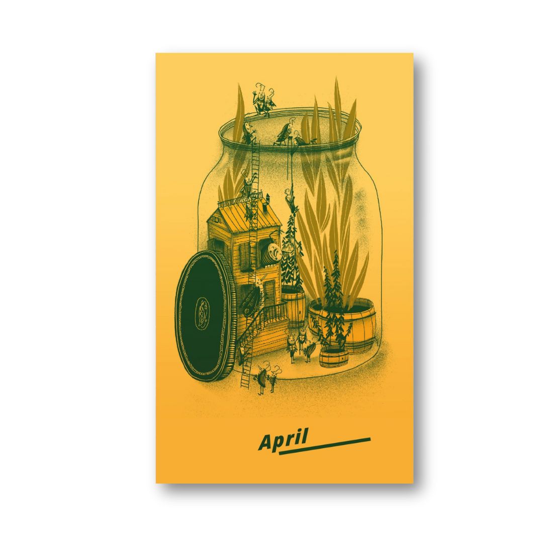 Alle Jahre Superpostkarten-Kalender 'Das Wiesen-Orchester'