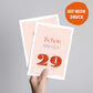 Postkarte mit Neondruck 'Schon wieder 29'