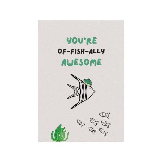 Postkarte 'Of-fish-ally Awesome'