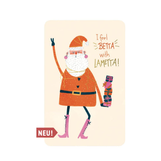 Postkarte Kind Mind 'Betta with Lametta'
