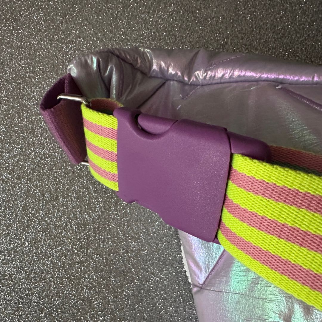 Damen Tasche Moonbag 'Puffy' metallic silberrosa