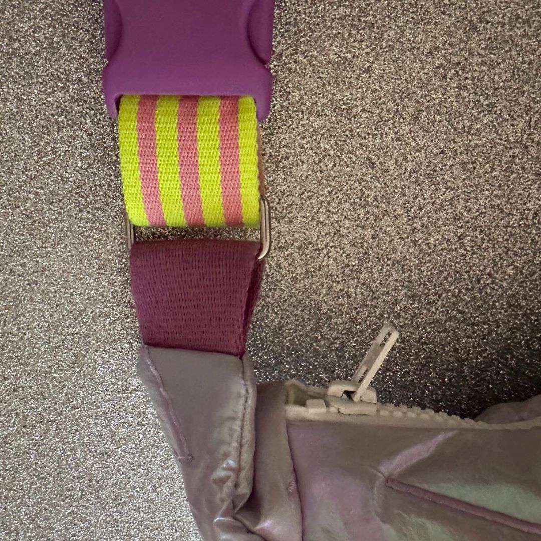 Damen Tasche Moonbag 'Puffy' metallic silberrosa