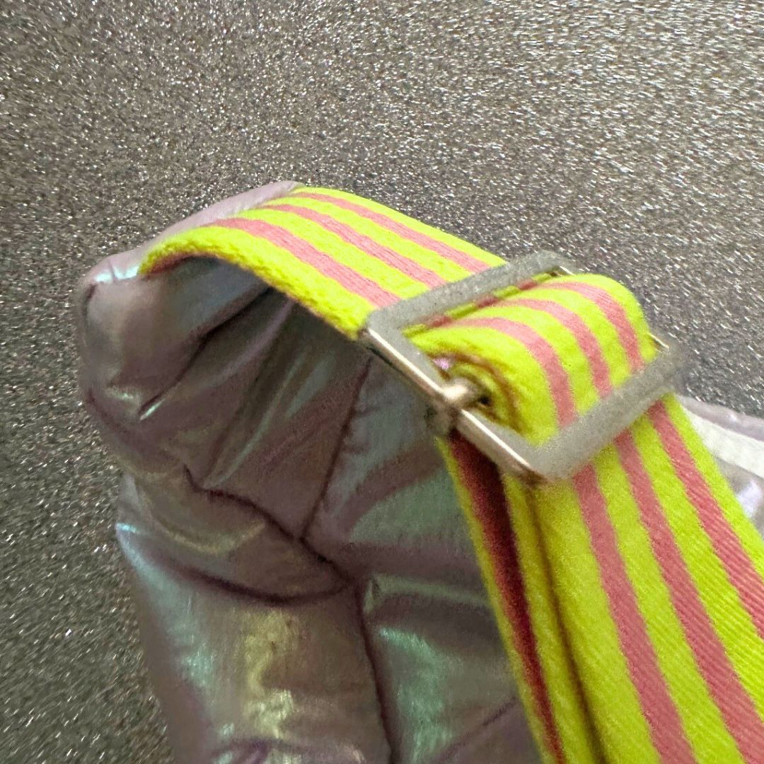 Damen Tasche Moonbag 'Puffy' metallic silberrosa