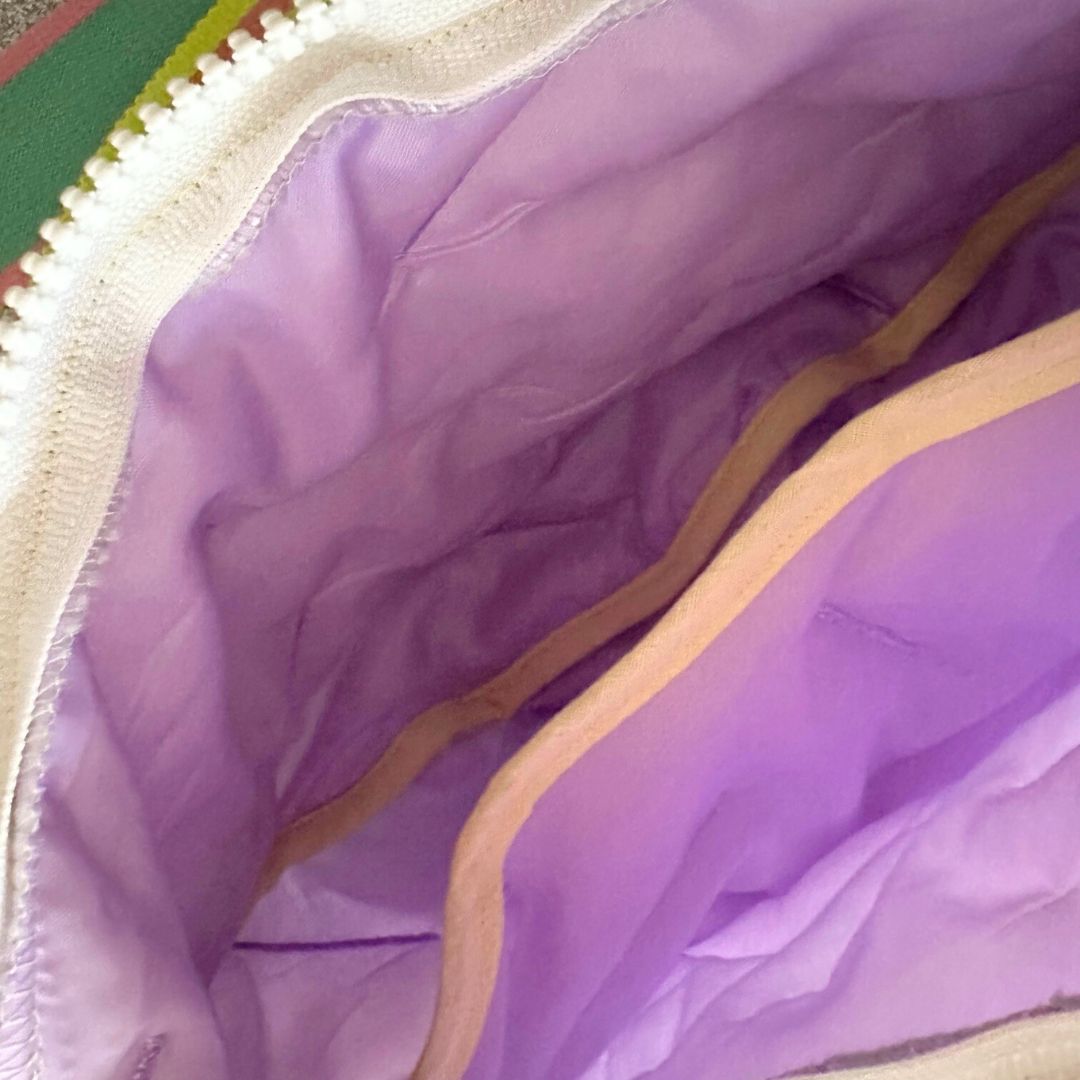 Damen Tasche Moonbag 'Puffy' metallic silberrosa