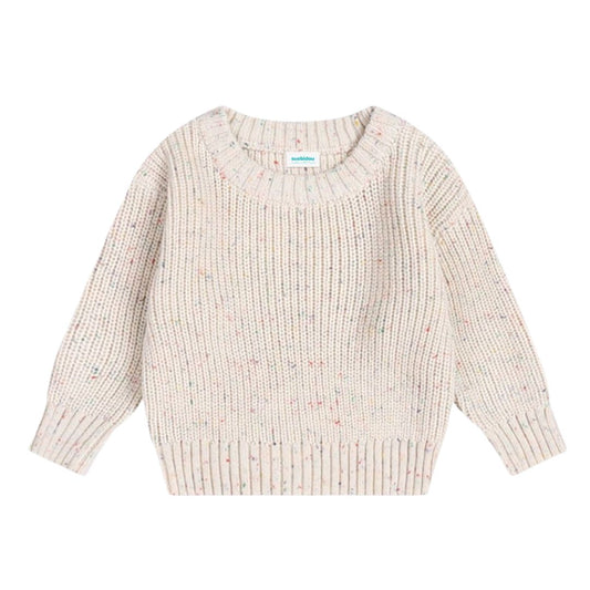 Kinder Grobstrick Pullover 'Colorful Dots'