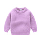 Kinder Grobstrick Pullover 'Loose' lila