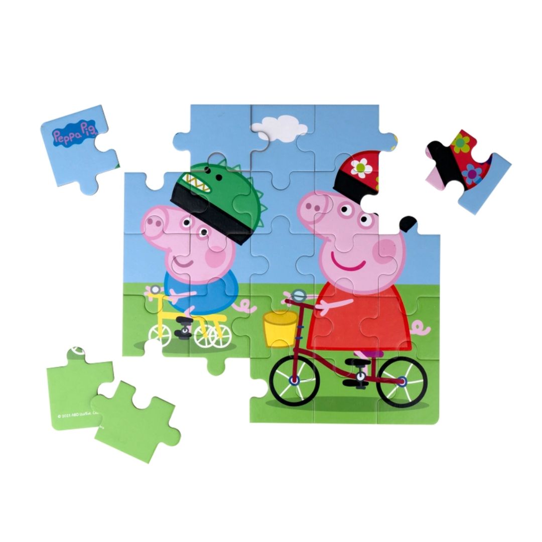 Peppa Pig Koffer mit Puzzle 'Fahrradausflug'