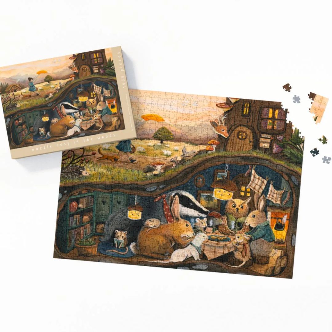 Gemütliches Puzzle 'Gemütlich im Wald'