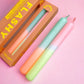 Rainbow Studio | Neonkerzen im 2er-Set 'Flashy' pastell