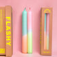 Rainbow Studio | Neonkerzen im 2er-Set 'Flashy' pastell