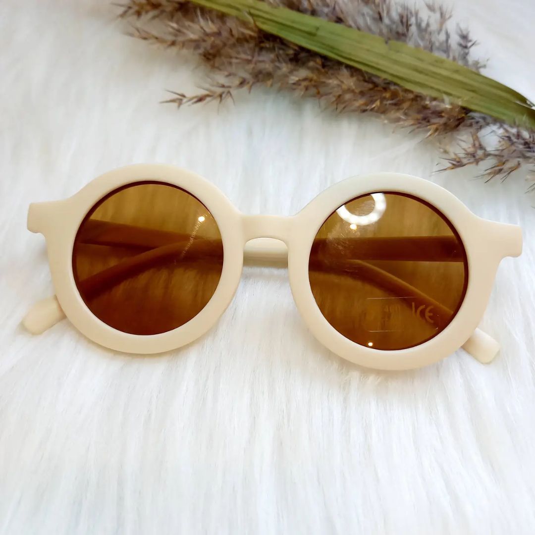 Kinder Sonnenbrille Retro rund unifarben