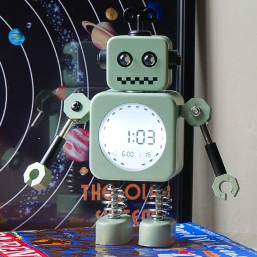 Robot Time Nachtwecker 'Hej Robot grün