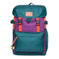 Rolltop-Rucksack mehrfarbig grün/violett