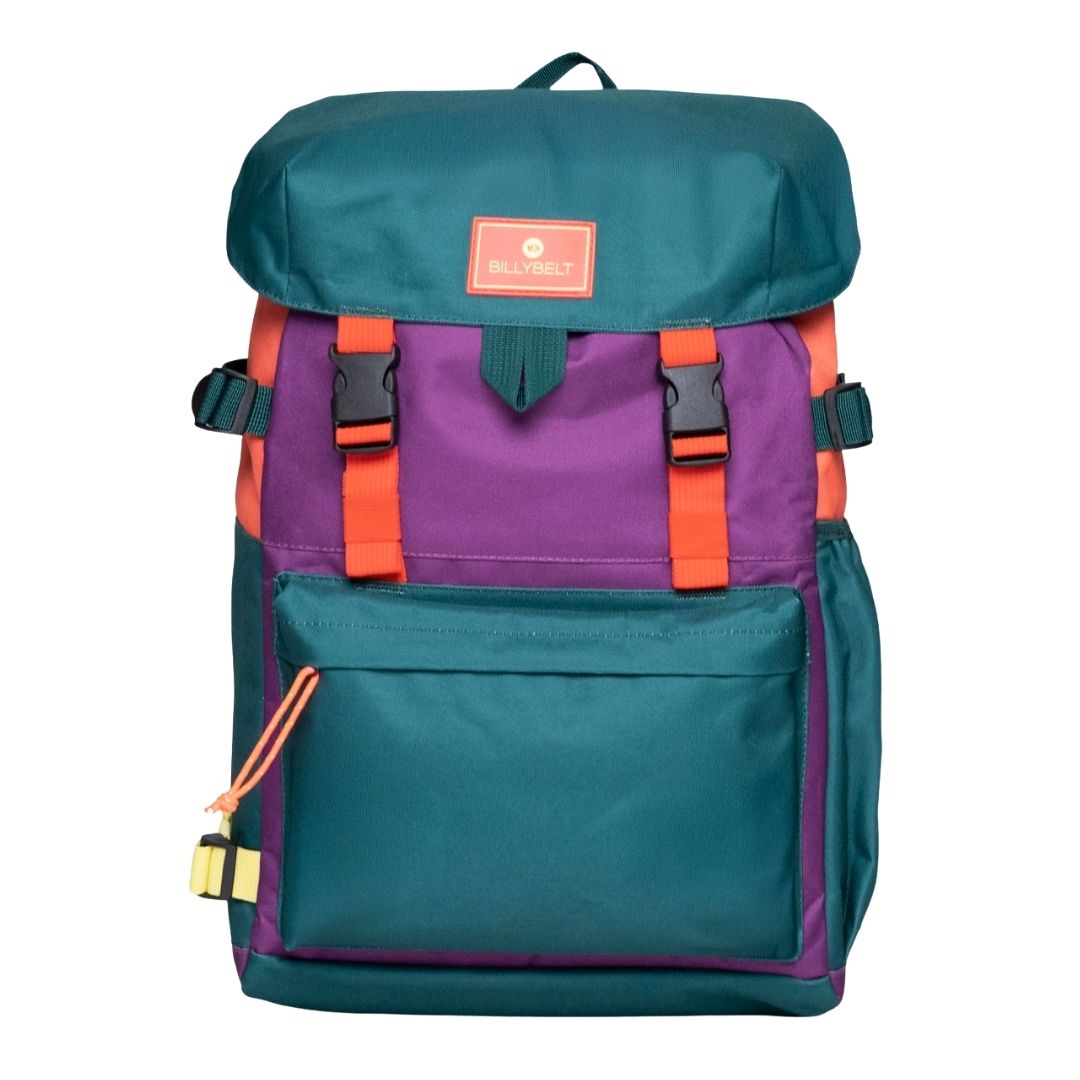 Rolltop-Rucksack mehrfarbig grün/violett